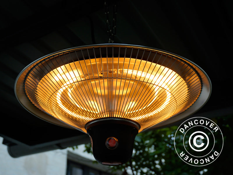 Hengende terrassevarmer PALAU m/FK, 500/1000/1500W, aluminium