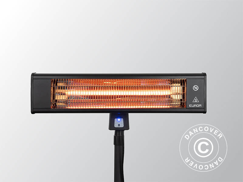 Terrassevarmer TH1800S på stativ med fjernkontroll