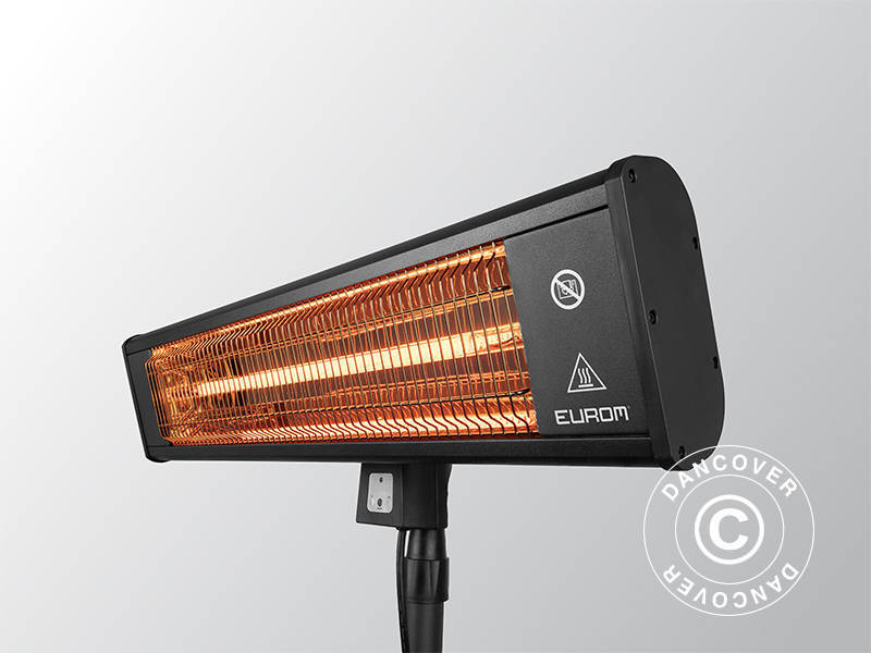 Terrassevarmer TH1800S på stativ med fjernkontroll