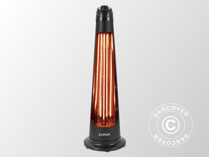 Patio Heater Q-Tower 1200, 1200 W, Black