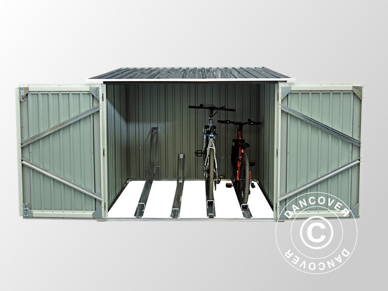 Sykkelskur 2,06x2,04x1,63m, 4,2m², Antrasitt/Hvitt