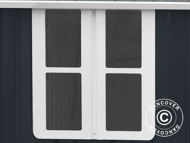 Redskapsbod, 3,02x1,72x2,29m, 5,19m², Antrasitt/Hvit