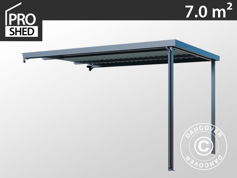 Forlengelse til redskapsbod med takvindu, 2,86x2,45x2,26m, 7m², Antrasitt