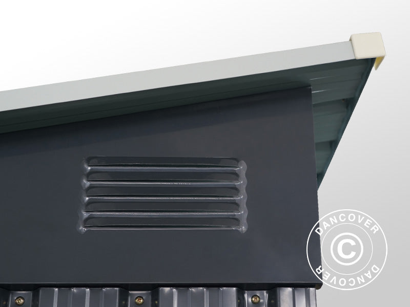 Redskapsbod med takvindu 2,38x1,74x1,96m, 4,14m², ProShed®, Antrasitt/Hvit