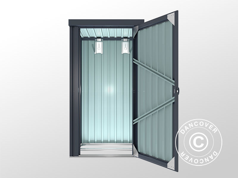 Redskapsbod, stålskap 0,98x0,81x1,8m, 0,79m², ProShed®, Antrasitt