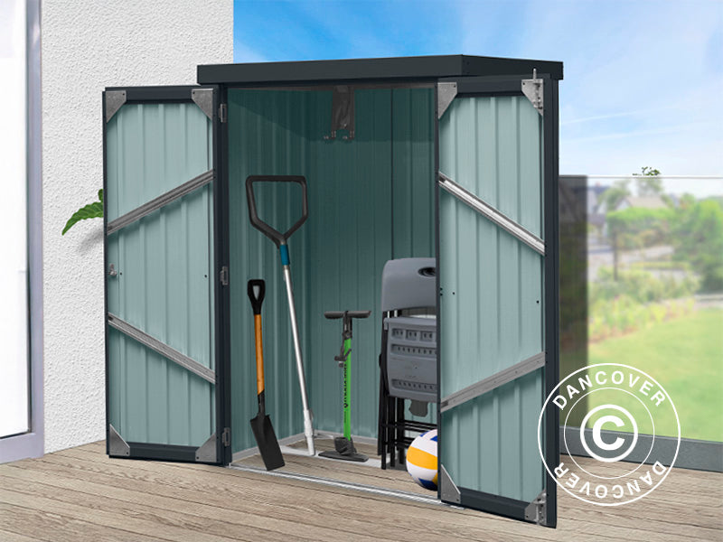 Redskapsbod, stålskap 1,4x0,81x1,8m, 1,13m², ProShed®, Antrasitt