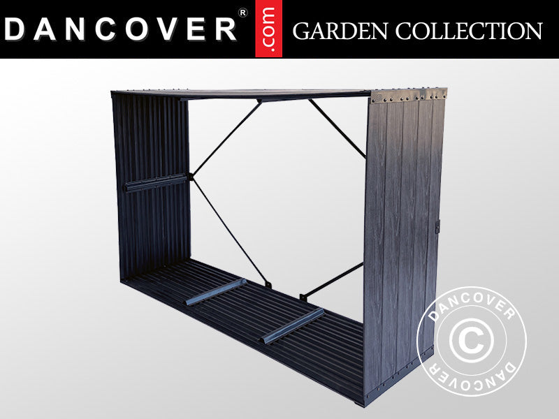 Vedskjul, høybed, GPPS, 1,5x0,5x1m, 0,75m², Grå BARE
2 STK. IGJEN