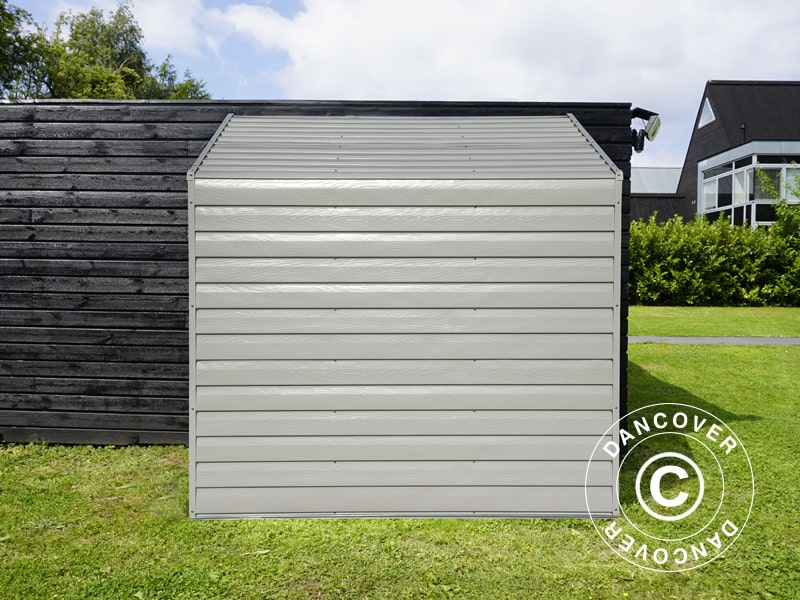 Redskapsbod mot vegg Arrow 1,24x2,03x2,08m, 2,38m², Eggeskall