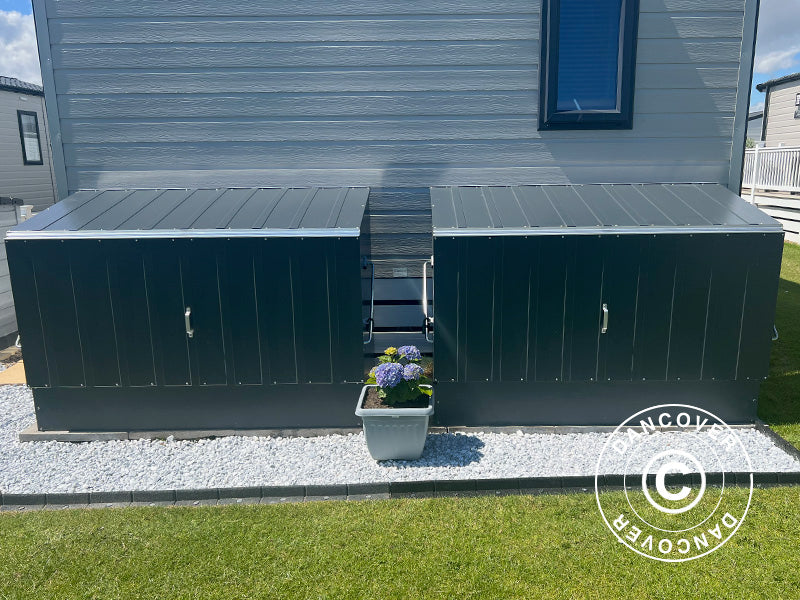 Sykkelskur, Bicycle Storage Box, Trimetals ,1,96x0,89x1,33m, 1,74m², Antrasitt