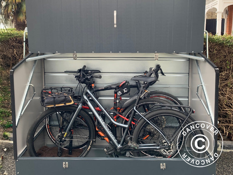 Sykkelskur, Protect-a-Cycle, Trimetals, 1,96x0,89x1,33m, 1,74m², Antrasitt