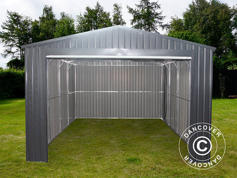 Metall garasje 3,38x5,76x2,43m, 19,47m², ProShed®, Antrasitt