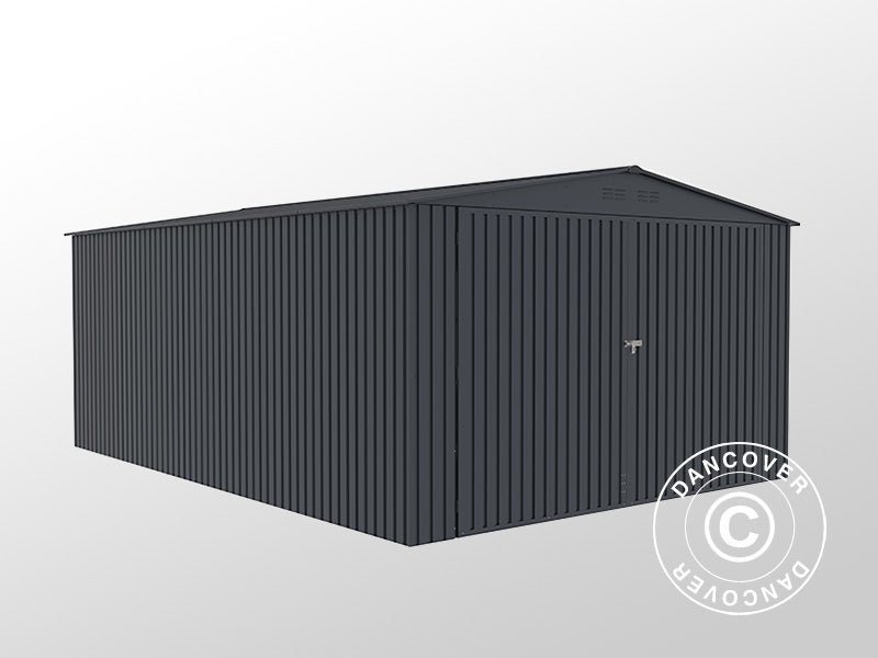 Metall garasje 3,8x5,4x2,32m, 20,52m², ProShed®, Antrasitt