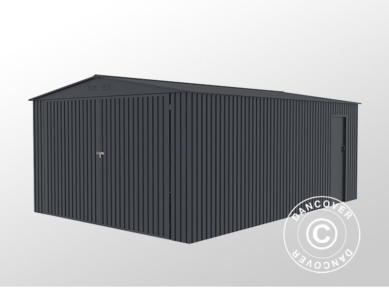 Metall garasje 3,8x5,4x2,32m, 20,52m², ProShed®, Antrasitt