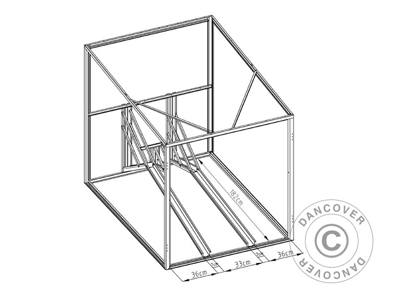 Sykkelskur 1,42x1,98x1,57m ProShed®, 2,81m², Antrasitt