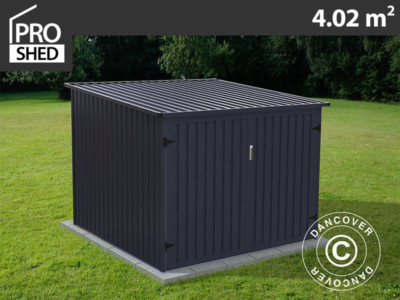 Sykkelskur 2,03x1,98x1,57m, 4,02m², ProShed®, Antrasitt