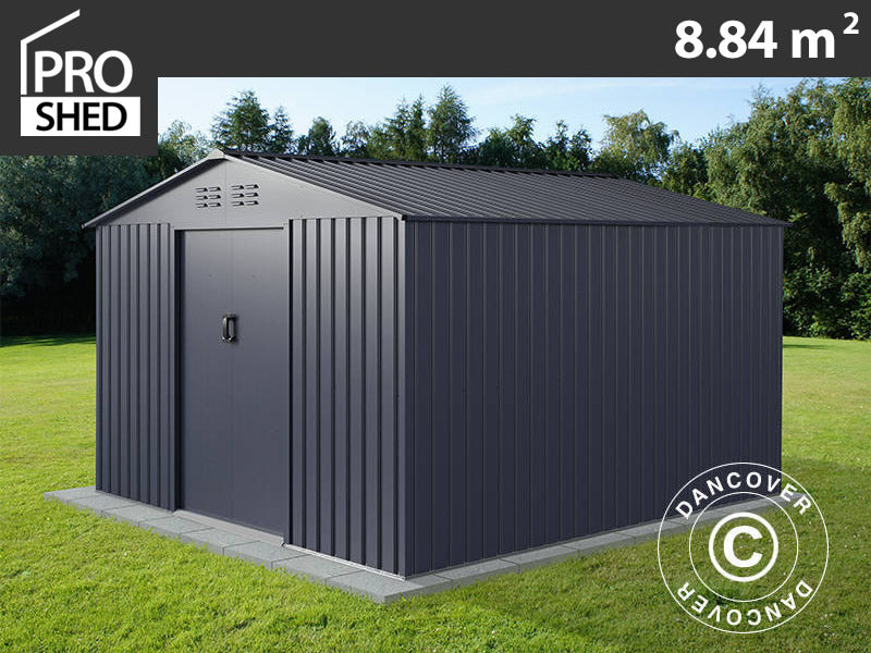 Redskapsbod 2,77x3,19x1,92m, 8,84m², ProShed®, Antrasitt