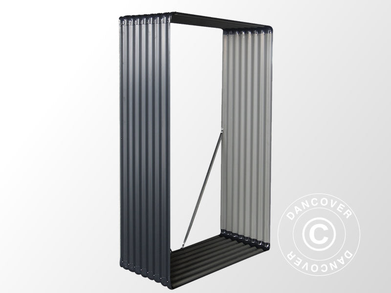 Vedskjul, høybed 1,10x0,52x1,80m, 1,98m², ProShed®, Antrasitt