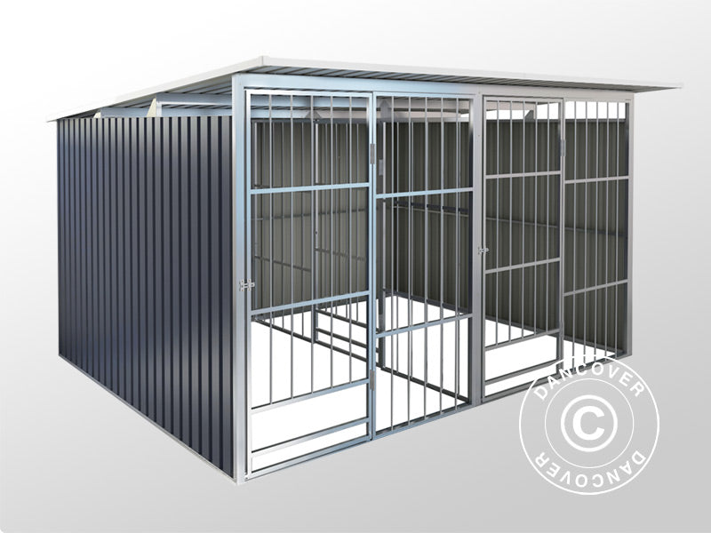 Hundegård 3,22x2,76x1,85m ProShed®, Antrasitt