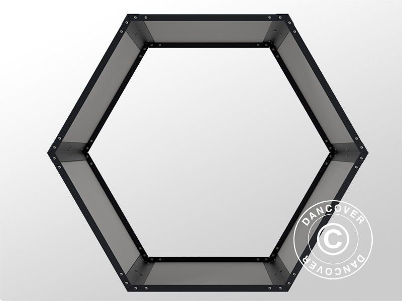 Vedskjul, høybed, sekskantet, 93x60x80cm, ProShed®, Antrasitt