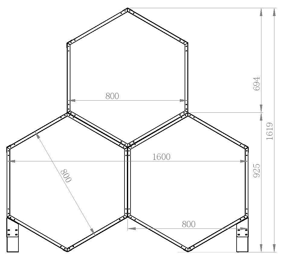 Vedskjul, høybed med stativ, 1,60x0,60x1,62m, ProShed®, Antrasitt