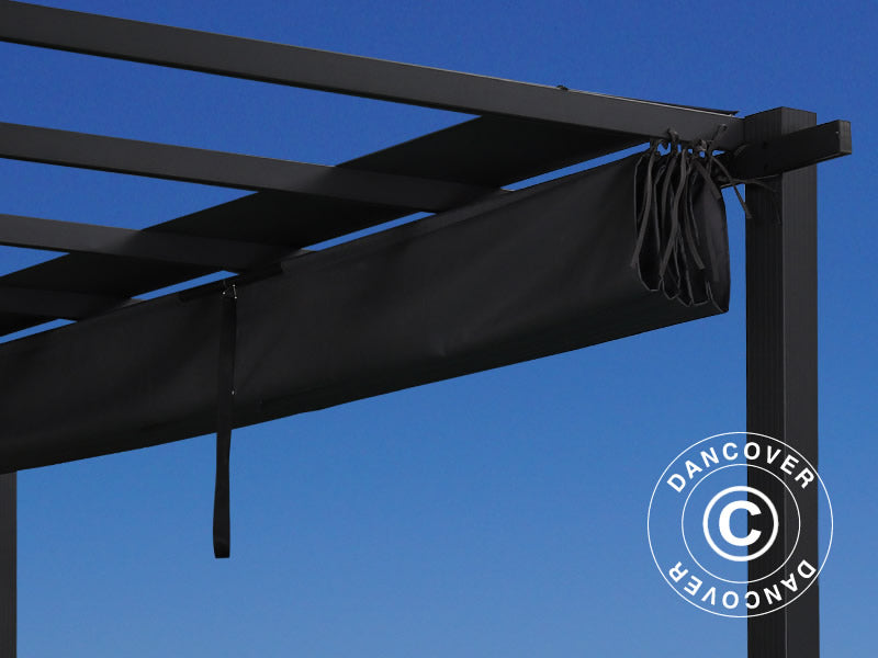 Pergola paviljong Santa Cruz, 3x4m, Mørk grå