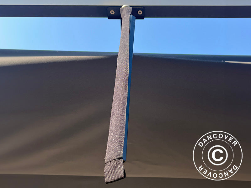 Pergola paviljong Santa Cruz, 3x3m, Mørk grå