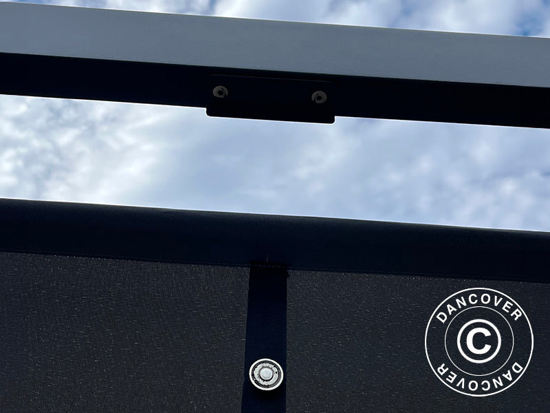 Pergola paviljong Santa Cruz, 3x6m, Mørk grå