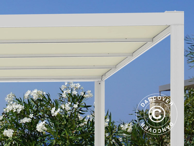 Pergola paviljong San Fernando, 3x3m, Hvit/Beige
