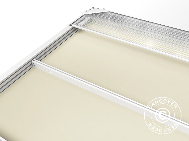 Pergola paviljong San Fernando, 3x3m, Hvit/Beige