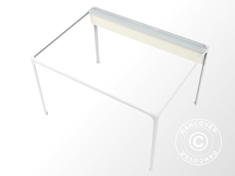 Pergola paviljong San Fernando, 4x4m, Hvit/Beige
