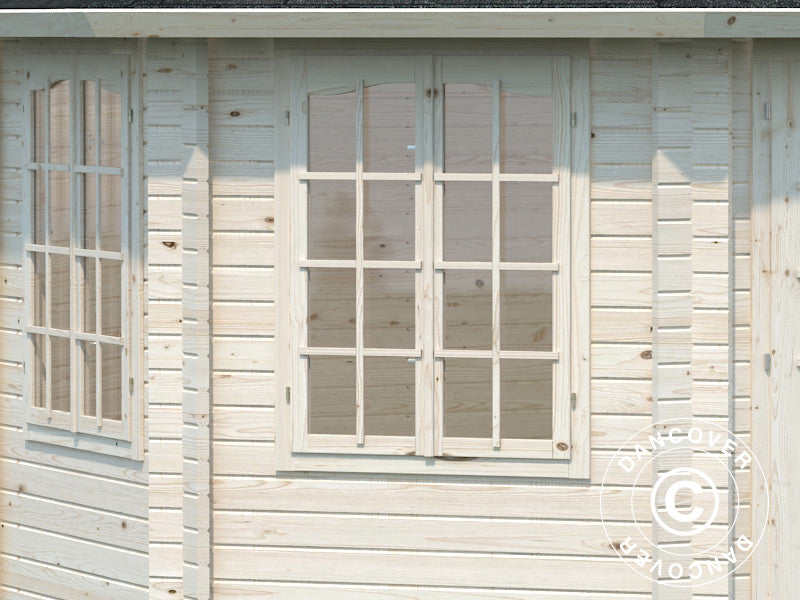 Paviljong i tre m/gulv, 4,21x4,21x3,71m, 14,1m², Naturlig