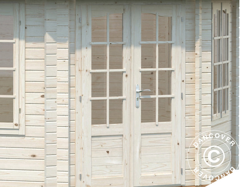 Paviljong i tre m/gulv, 4,21x4,21x3,71m, 14,1m², Naturlig