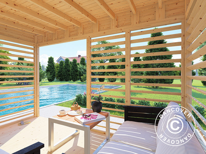 Paviljong i tre, Bertilo Garten Lounge 2, 3,37x2,34x2,32m