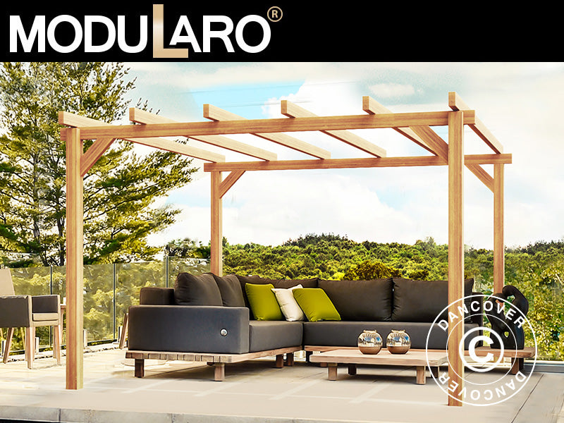Pergola i tre Linares, 3x4x2,64m, Brun