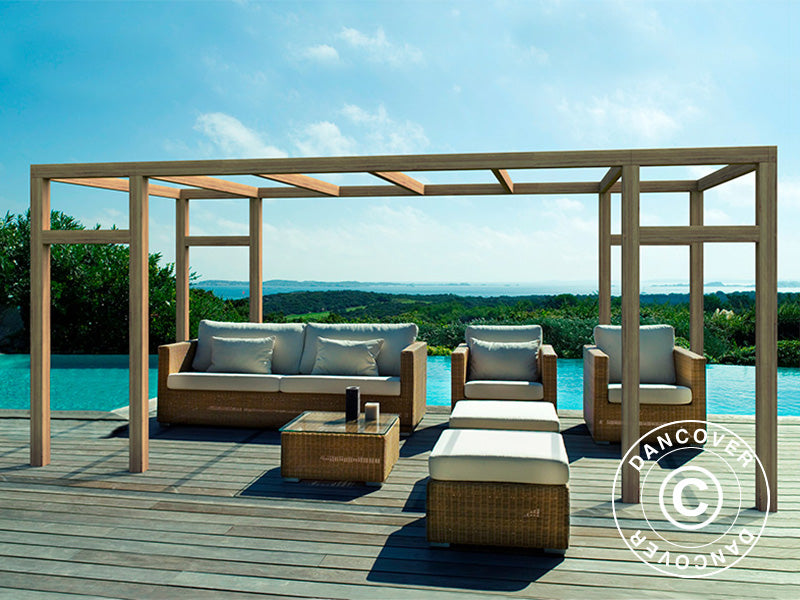Pergola i tre Granada, 3x5x2,62m, Brun