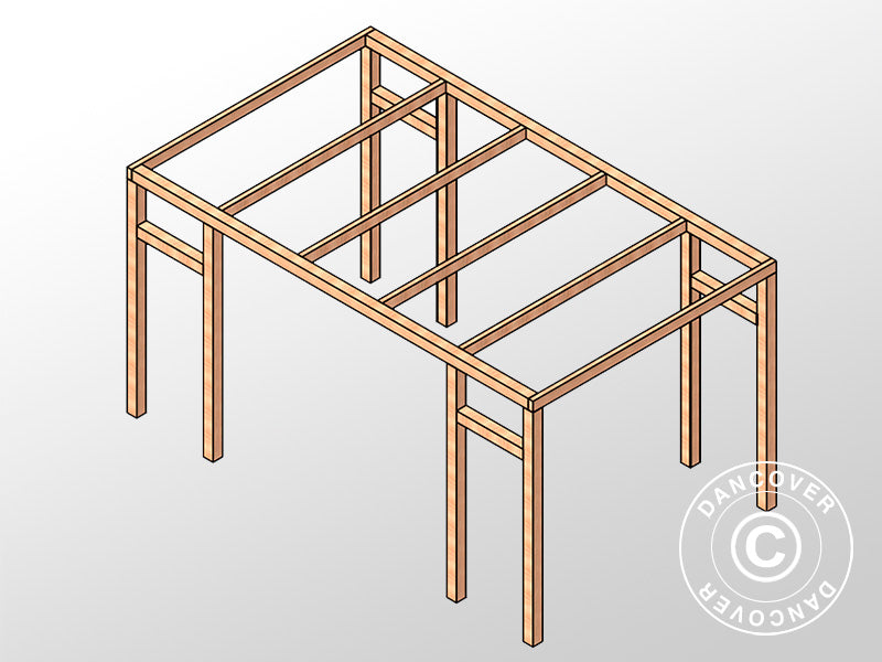 Pergola i tre Granada, 3x5x2,62m, Brun