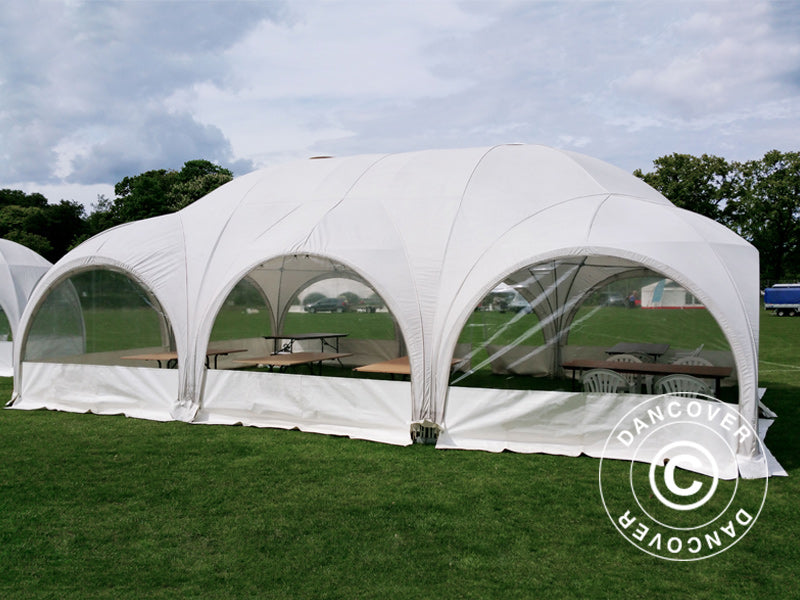 Kuppel-partytelt Multipavillon 6x9m, Hvit