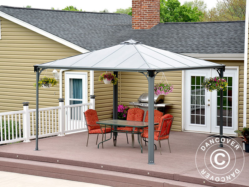 Paviljong Palermo, Palram/Canopia, 3,6x3,6m, Antrasitt