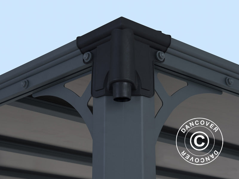 Lysthus Milano 3000, Palram/Canopia, 3,09x3,09x2,25m, Grå