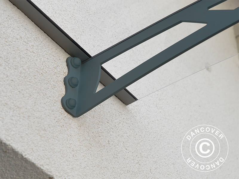 Dør baldakin Aquila, Palram/Canopia, 0,915x1,505m, Mørk grå/Transparent