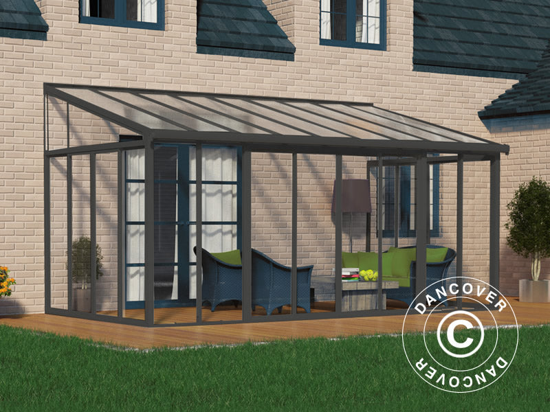 Vinterhage SanRemo, Palram/Canopia, 3x5,46m, Antrasitt