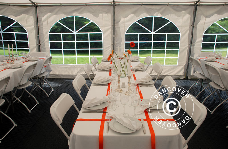 Partytelt Exclusive 5x12m PVC 900, Grå/Hvit