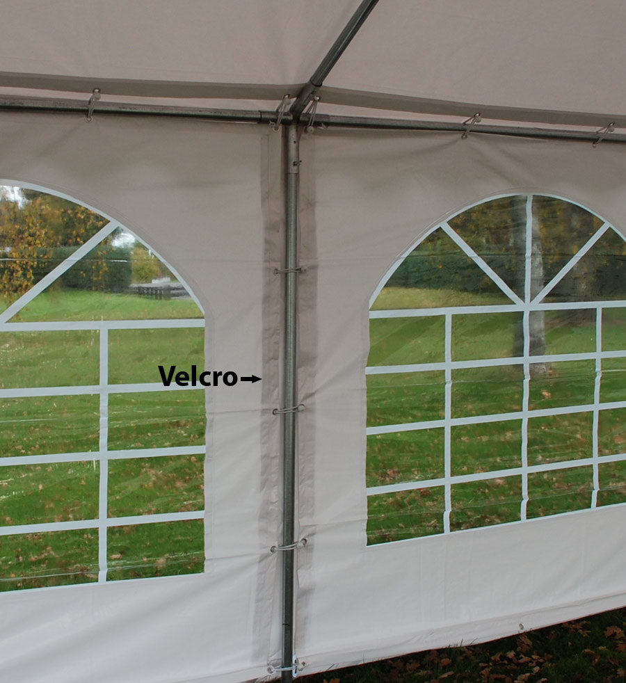 Partytelt Exclusive 5x12m PVC 900, Grå/Hvit