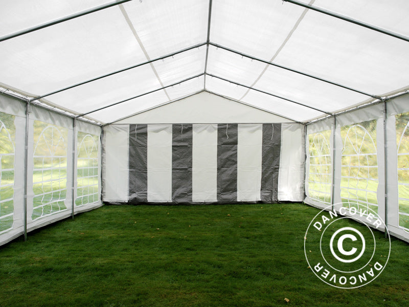 Partytelt PLUS 5x6m PE 700, Grå/Hvit