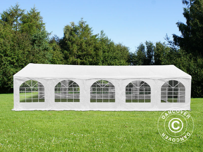 Partytelt Original 5x10m PVC 900, "Arched", Hvit