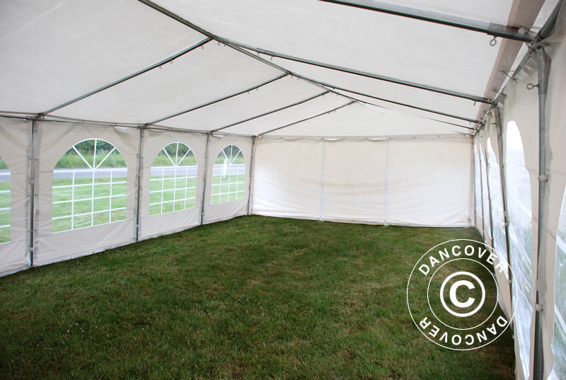 Partytelt Original 5x10m PVC 900, "Arched", Hvit