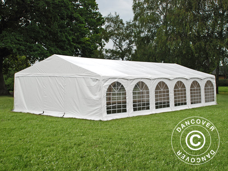 Partytelt Exclusive 6x12m PVC 900, "Arched", Hvit