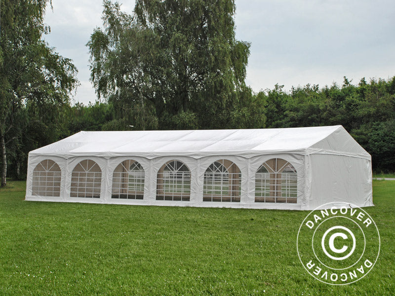 Partytelt Exclusive 6x12m PVC 900, "Arched", Hvit