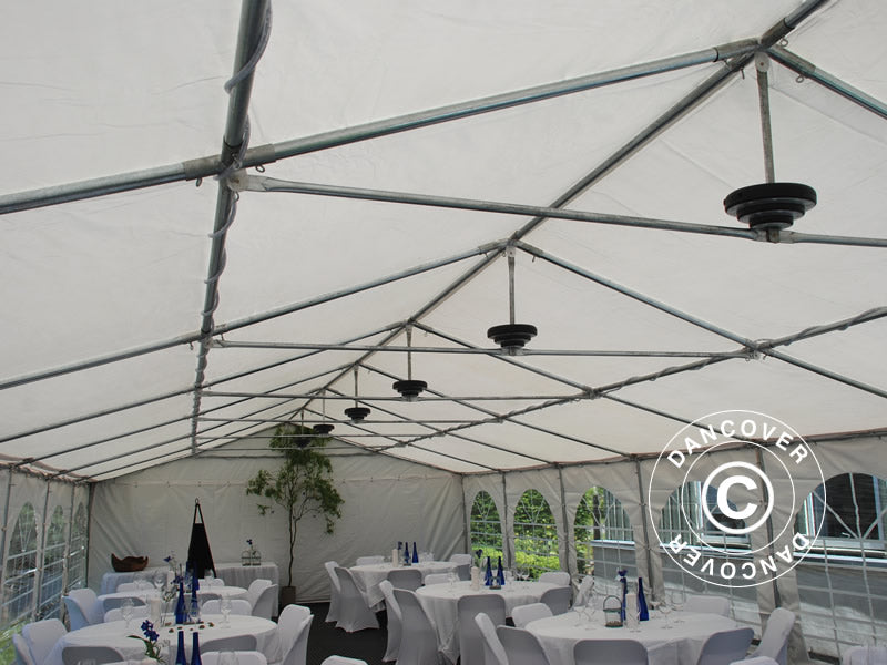 Partytelt Exclusive 6x12m PVC 900, "Arched", Hvit
