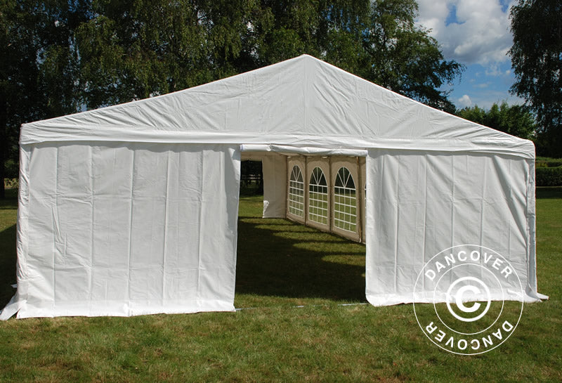 Partytelt Exclusive 6x12m PVC 900, "Arched", Hvit